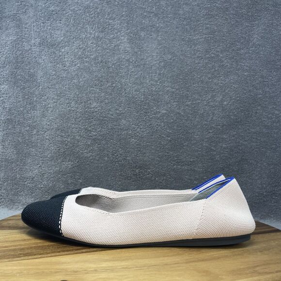 Rothy's Two-Tone Flats in Black and Cream - Picture 3 of 9